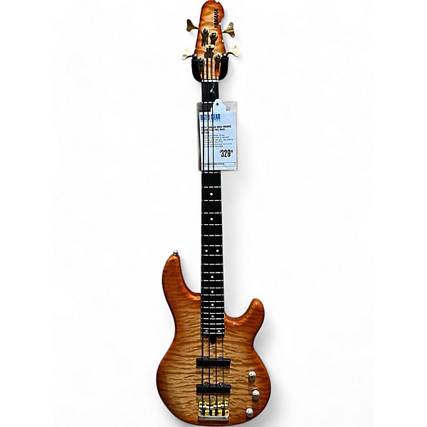 Used Yamaha BBG4 orange flame Electric Bass Guitar