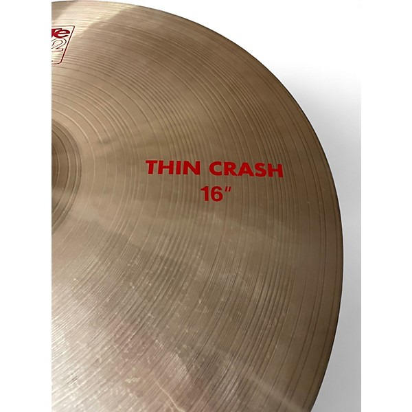 Used Paiste 16in 2002 Thin Crash Cymbal