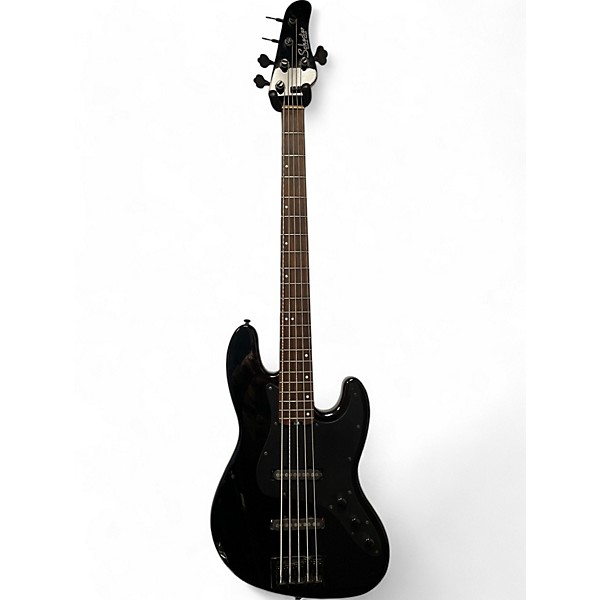 Used Schecter Guitar Research J5 Black Electric Bass Guitar