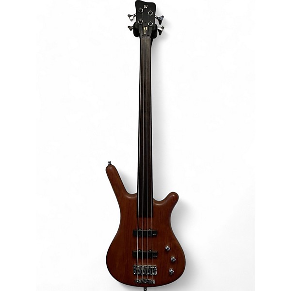 Used Warwick Used Warwick Corvette STD Fretless Brown Electric Bass Guitar