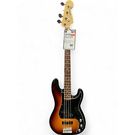 Used 2021 Fender American Performer Precision Bass 3 Tone Sunburst Electric Bass Guitar