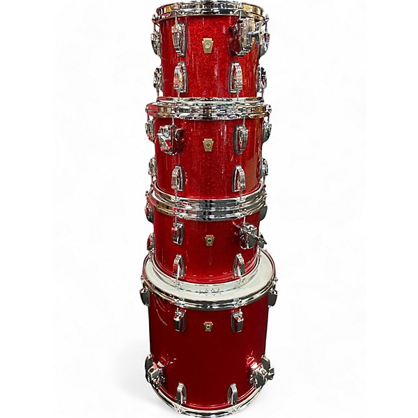 Used Ludwig Used Ludwig Classic Maple red sparkle Drum Kit