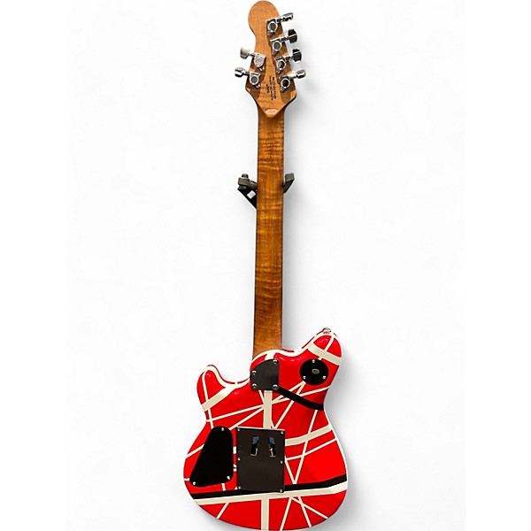 Used Firefly Used Firefly FFMN Elite Red with Black and White Stripes Solid Body Electric Guitar