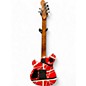 Used Firefly Used Firefly FFMN Elite Red with Black and White Stripes Solid Body Electric Guitar