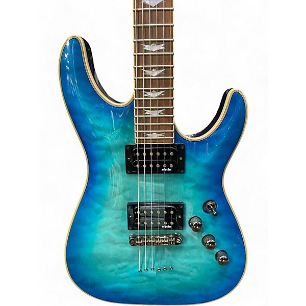 Used Schecter Guitar Research Used Schecter Guitar Research Omen Extreme 6 Ocean Blue Burst Solid Body Electric Guitar