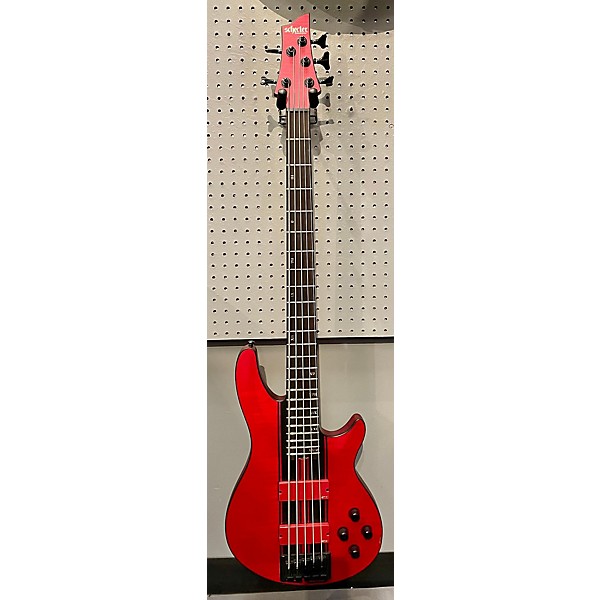 Used Schecter Guitar Research Used Schecter Guitar Research C-5 GT Trans Red Electric Bass Guitar