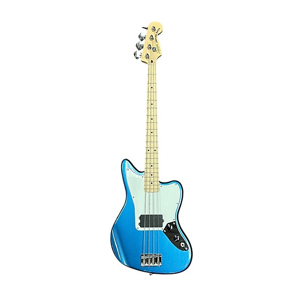 Used Squier Used Squier Short Scale Vintage Modified Jaguar Blue Electric Bass Guitar