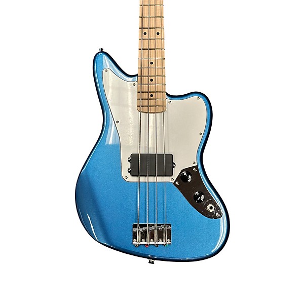 Used Squier Used Squier Short Scale Vintage Modified Jaguar Blue Electric Bass Guitar