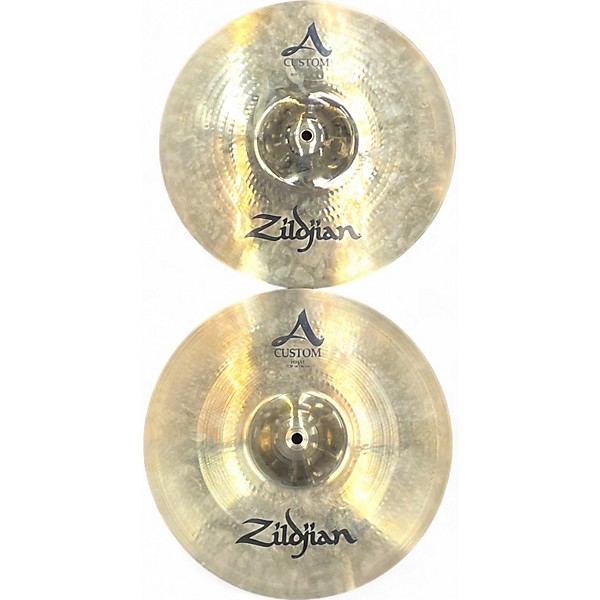 Used Zildjian Used Zildjian 14in A Custom Hi Hat Pair Cymbal