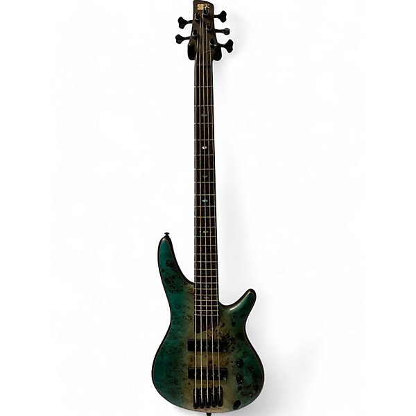 Used 2021 Ibanez SR1605E 5 String CARIBBEAN SHORELINE FLAT Electric Bass Guitar,Specials : American Fashion Style Bags On Sale