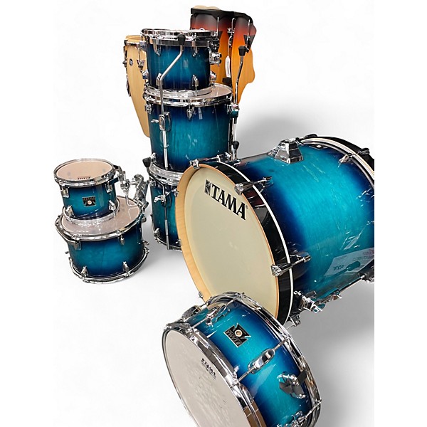 Used TAMA 7 Piece Superstar Classic CL72SBAB Blue Burst Drum Kit