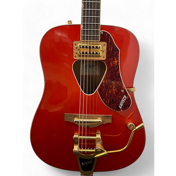 Used Gretsch Guitars Used Gretsch Guitars G5034TFT Rancher Savannah Sunset Acoustic Electric Guitar