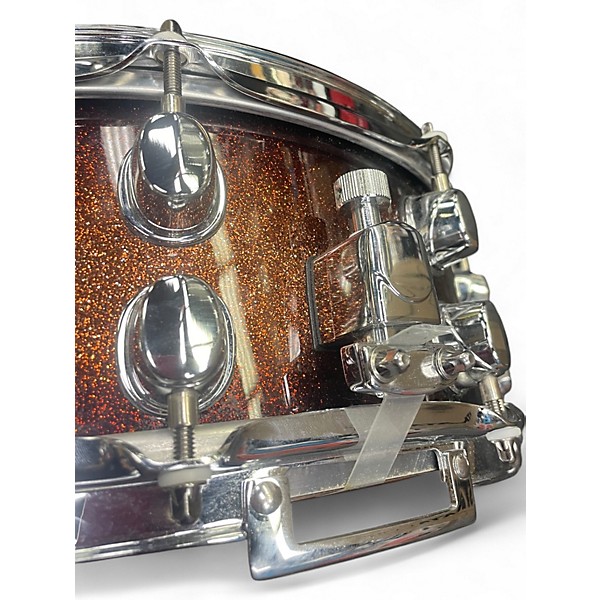 Used Mapex 5.5X14 Saturn Snare amber sparkle Drum