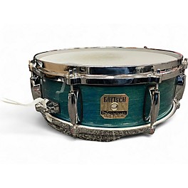 Used Gretsch Drums 5X14 RENOWN MAPLE SNARE TRANSPARENT BLUE Drum