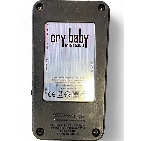 Used Dunlop Used Dunlop 535Q Cry Baby Multi-Wah Effect Pedal