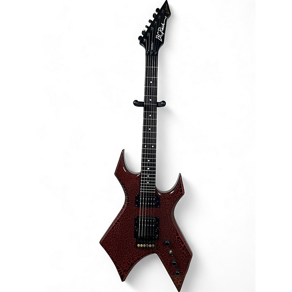 Used B.C. Rich Used B.C. Rich STRANGER THINGS WARLOCK RED CRACKLE Solid Body Electric Guitar