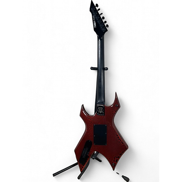 Used B.C. Rich Used B.C. Rich STRANGER THINGS WARLOCK RED CRACKLE Solid Body Electric Guitar