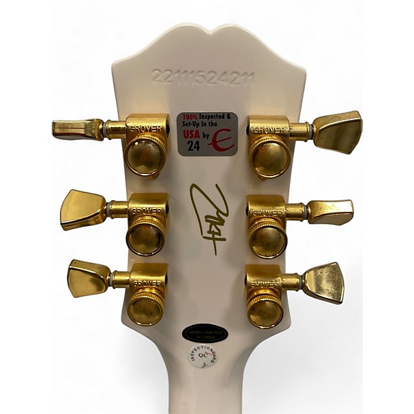 Used Epiphone Matt Heafy Les Paul Custom Alpine White Solid Body Electric Guitar