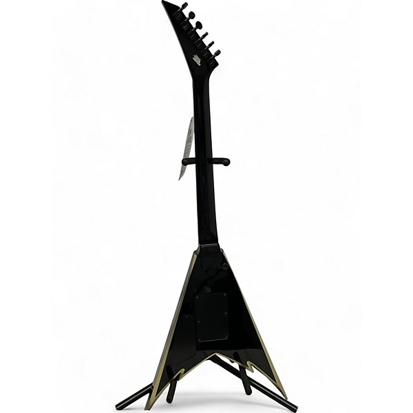 Used Jackson Phil Demmel Signature Demmelition Pro King V Black and Gold Solid Body Electric Guitar