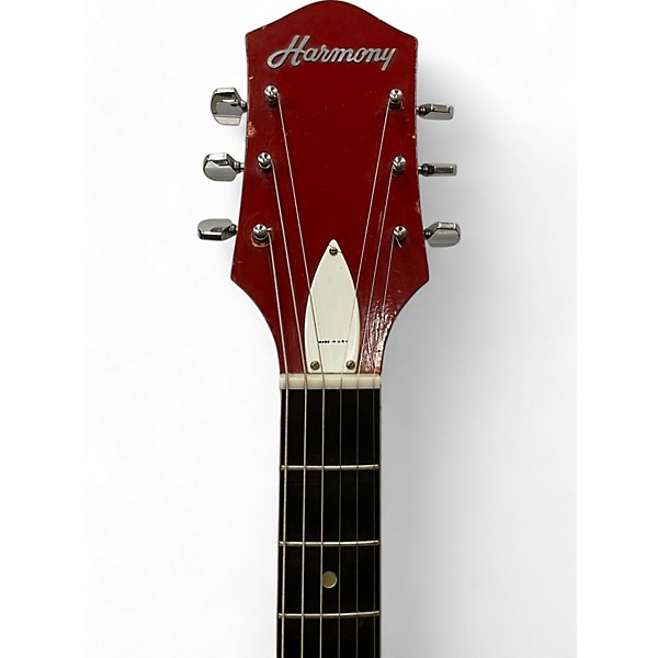 Vintage 1967 Harmony Roy Smeck H73 Dakota Red Hollow Body Electric Guitar