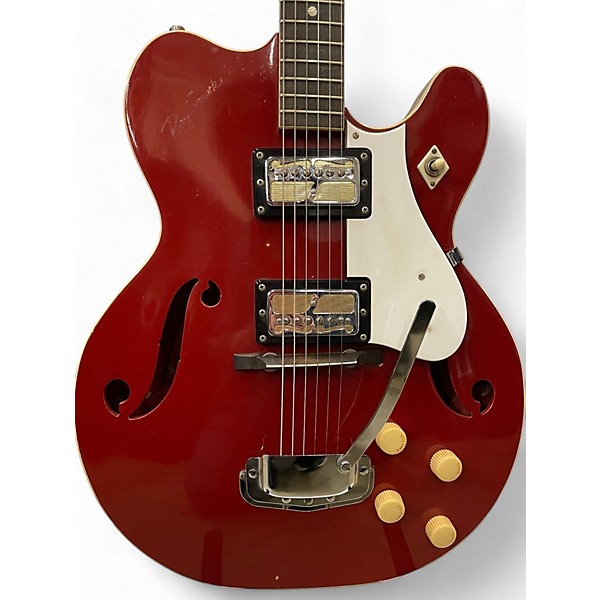 Vintage 1967 Harmony Roy Smeck H73 Dakota Red Hollow Body Electric Guitar