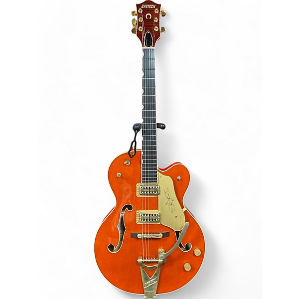 Vintage 2002 Gretsch Guitars G6120 Chet Atkins Signature Orange Hollow Body Electric Guitar