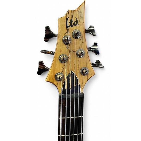 Used ESP LTD B206SM 6 String Spalted Maple Electric Bass Guitar