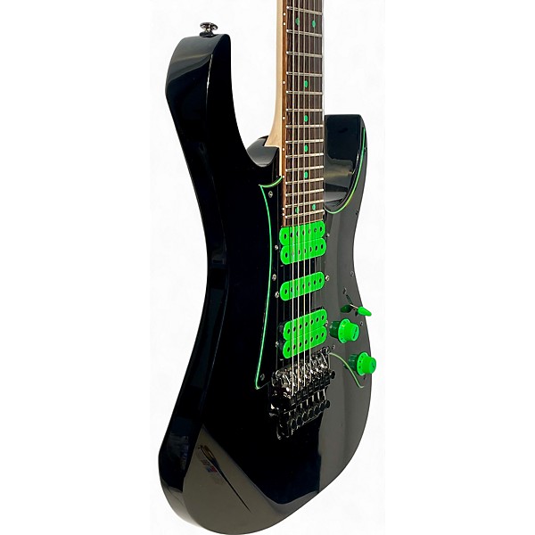 Used 2017 Ibanez UV70 Universe Steve Vai Signature 7 String Black Solid Body Electric Guitar