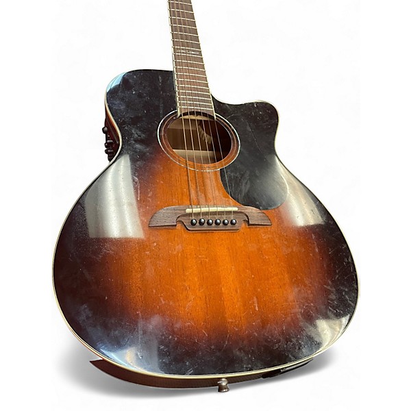 Used Alvarez Used Alvarez AF66CE Artist Series OM Folk 2 Tone Sunburst Acoustic Electric Guitar