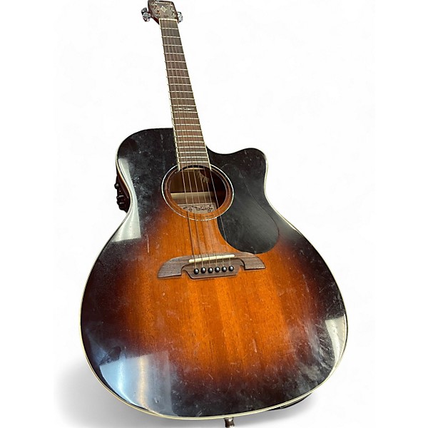 Used Alvarez Used Alvarez AF66CE Artist Series OM Folk 2 Tone Sunburst Acoustic Electric Guitar