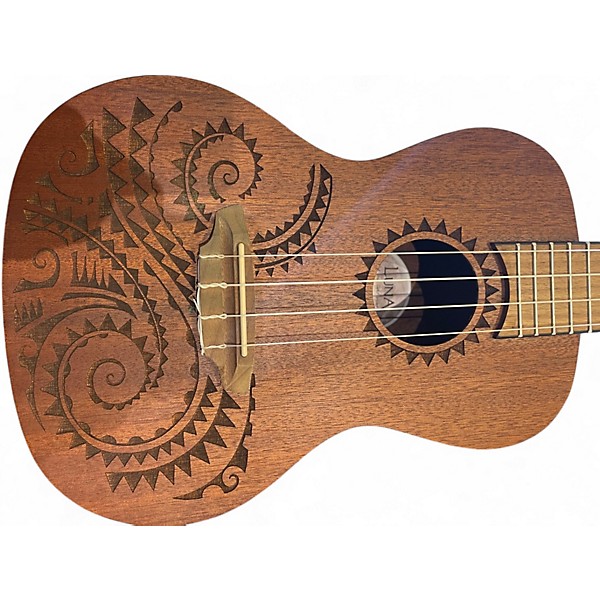 Used Luna Used Luna Concert Tattoo Mahogany Ukulele