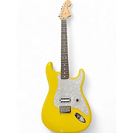 Used Fender Used Fender Deluxe Stratocaster Graffiti Yellow Solid Body Electric Guitar