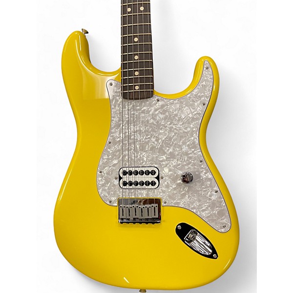 Used Fender Used Fender Deluxe Stratocaster Graffiti Yellow Solid Body Electric Guitar