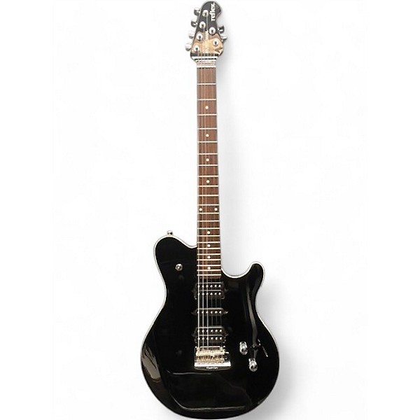 Used Ernie Ball Music Man Used Ernie Ball Music Man Reflex Black and White Solid Body Electric Guitar