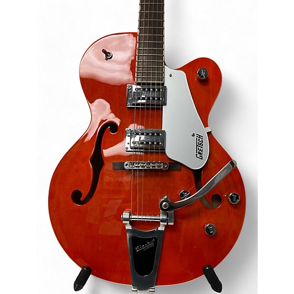 Used Gretsch Guitars Used Gretsch Guitars G5120 Electromatic Orange Hollow Body Electric Guitar