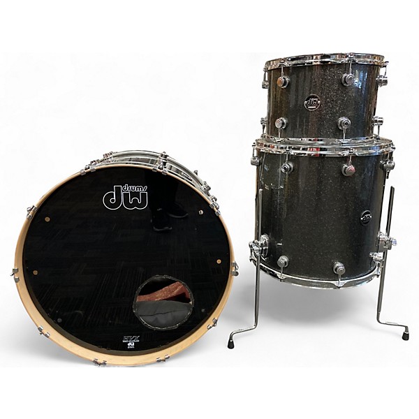 Used DW Used DW 3 Piece PERFORMER Black Ice Drum Kit