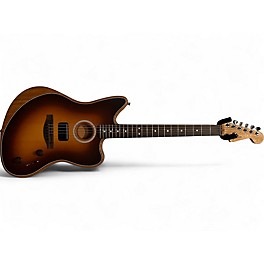 Used Fender Acoustasonic Jazzmaster sunburst Acoustic Electric Guitar