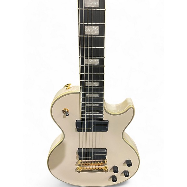 Used Epiphone Used Epiphone Matt Heafy Les Paul Custom 7 BONE WHITE Solid Body Electric Guitar