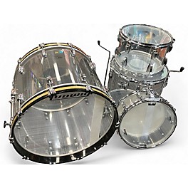 Used Ludwig 4 Piece Vistalite Clear Drum Kit