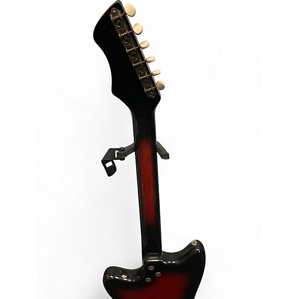 Vintage Silvertone 1479 Bobcat Red Burst Solid Body Electric Guitar