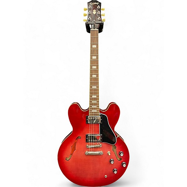 Used Epiphone Used Epiphone ES335 Trans Red Hollow Body Electric Guitar