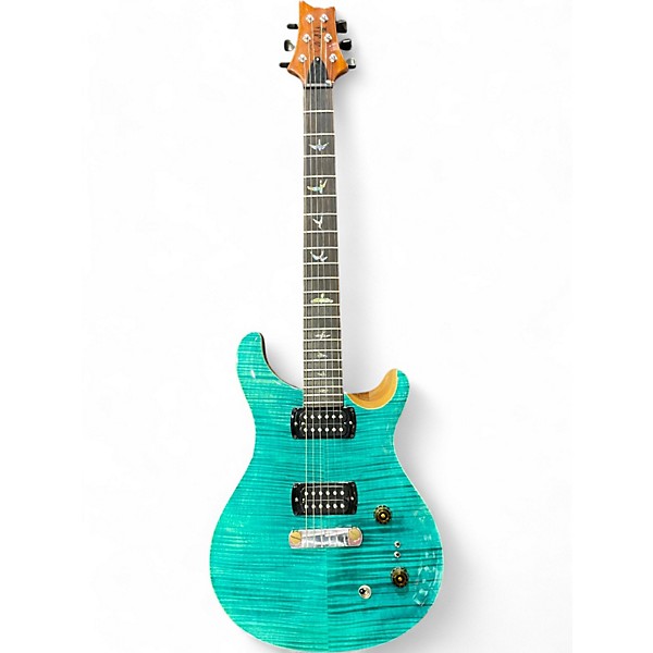 Used PRS Used PRS SE Custom 24 Turquoise Solid Body Electric Guitar