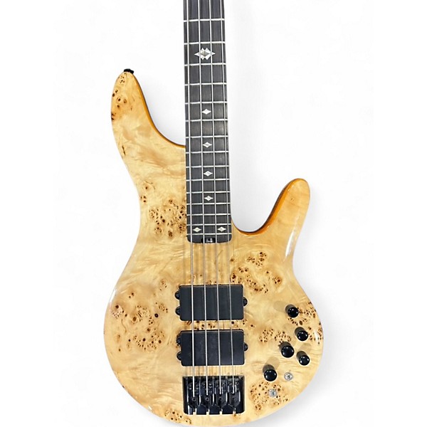 Used Michael Kelly Used Michael Kelly pinnacle Natural Burled Electric Bass Guitar