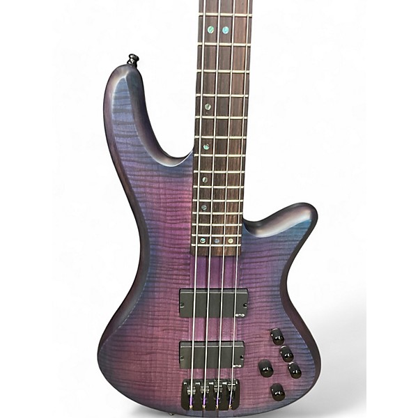 Used Schecter Guitar Research Used Schecter Guitar Research Stiletto Studio 4 Transparent Purple Electric Bass Guitar