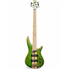 Used Ibanez Used Ibanez PREMIUM SR5FMDX SDGR Trans Green Electric Bass Guitar