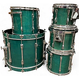 Used Ludwig 5 Piece Classic Maple Loch Ness Green Drum Kit