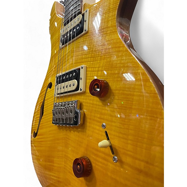 Used PRS Used PRS SE Custom 22 Semi-Hollowbody Yellow Hollow Body Electric Guitar