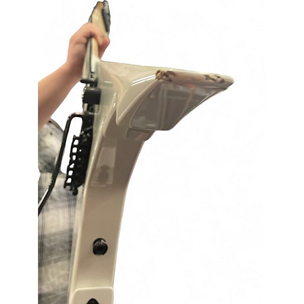 Used Jackson King V KV7Q White Solid Body Electric Guitar