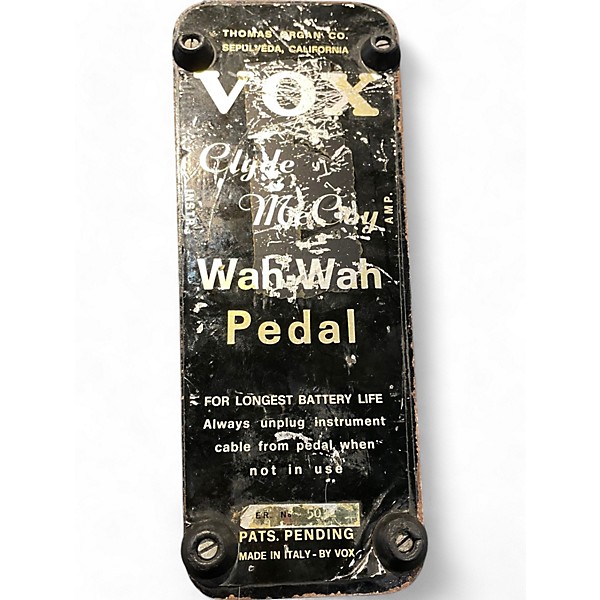 Vintage 1960s VOX Clyde McCoy Wah Wah Effect Pedal