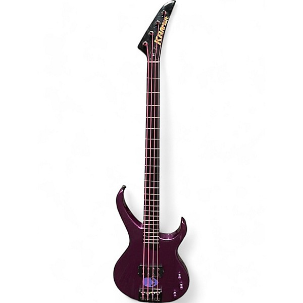 Used Kramer D-1 metallic purple Electric Bass Guitar